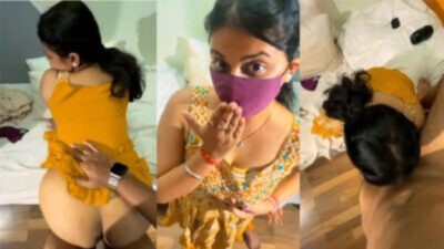 Hot eyes Mask Girl Hard Anal Sex by BF Mms