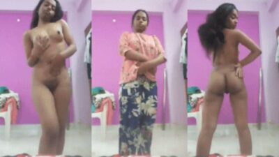 Sexy Teen Bengali Babe showing her full nude Body on VC to BF