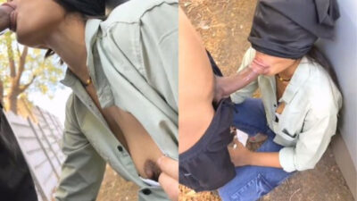 Hindi Sex Videos of Blind Fold Girl Mouth Fucking in Public