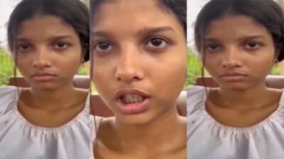Innocent school girl outdoor boobs and pussy licked by stranger