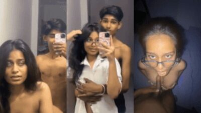 Malayalam Girl Sucking dick of Lover and Passionate Mirror Fuck