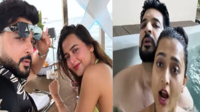 Tejaswi Karan Pool Cozy Moments viral videos 2026